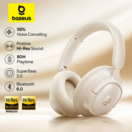 Baseus Wireless Noise Canceling Over Ear Headphones With Spatial Audio