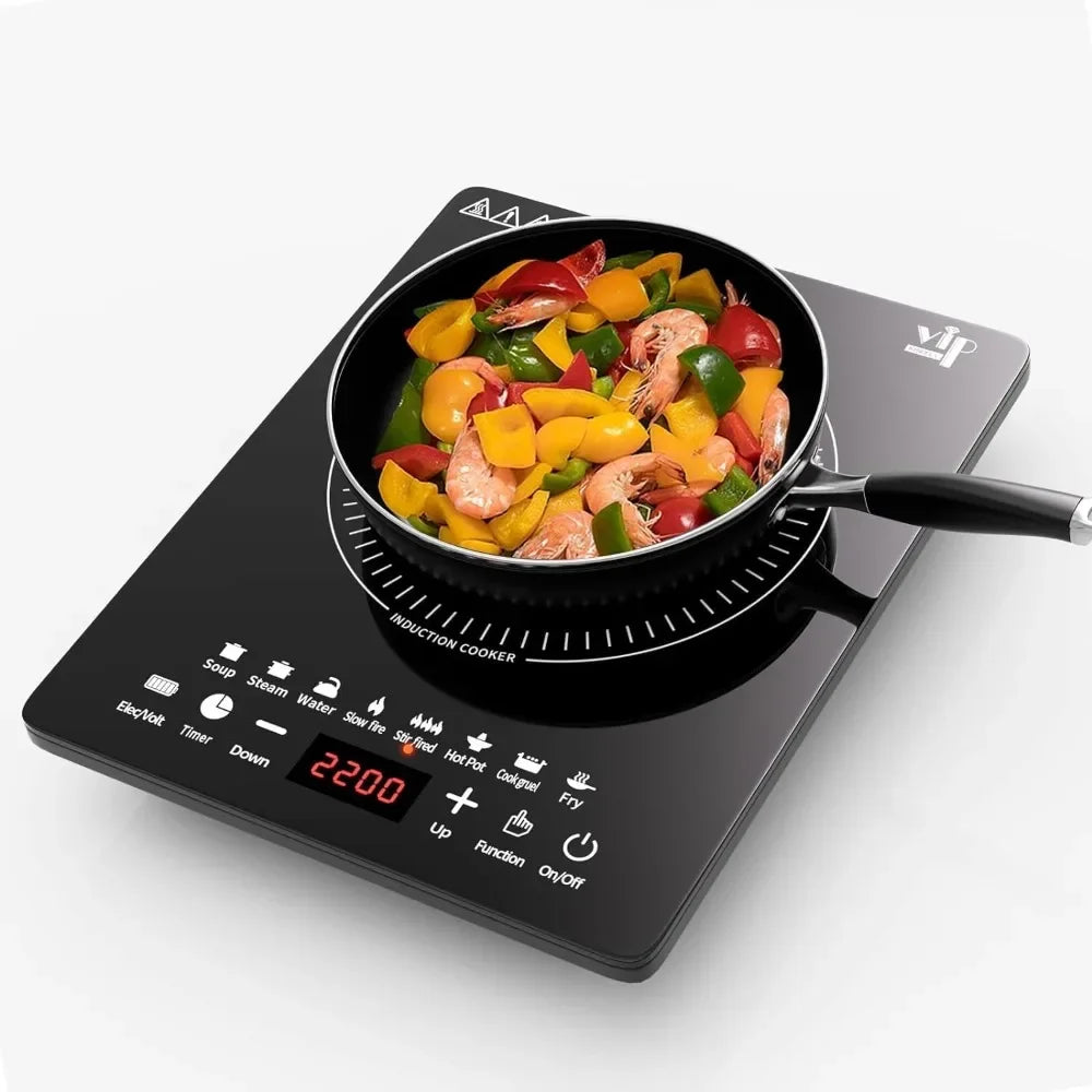 Bymaocar Portable Induction Cooktop With Touch Panel And Preset Programs