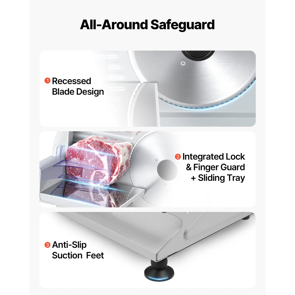 SucceBuy Electric Meat Slicer With Adjustable Settings