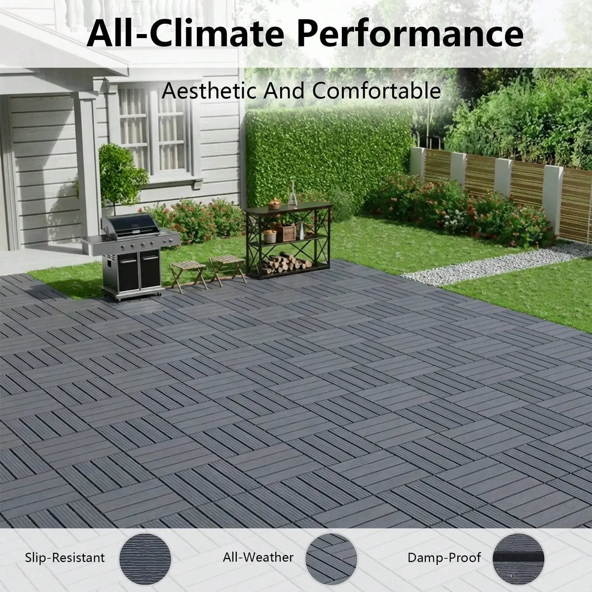 Interlocking Plastic Deck Tiles for Patios and Balconies