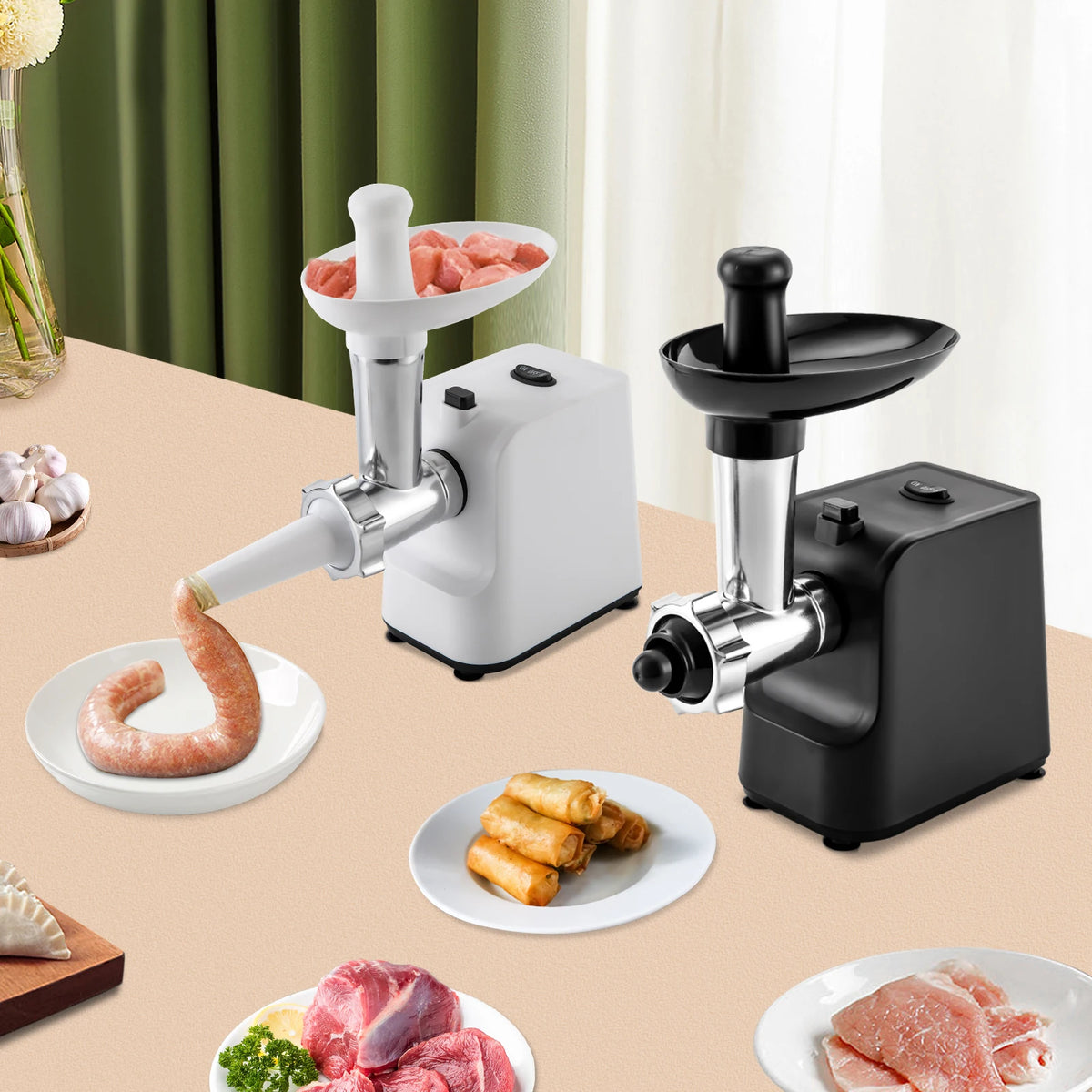 1000W Electric Sausage Stuffer With Three Grinding Plates