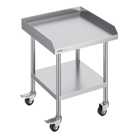SucceBuy Stainless Steel Commercial Food Prep Work Table With Wheels