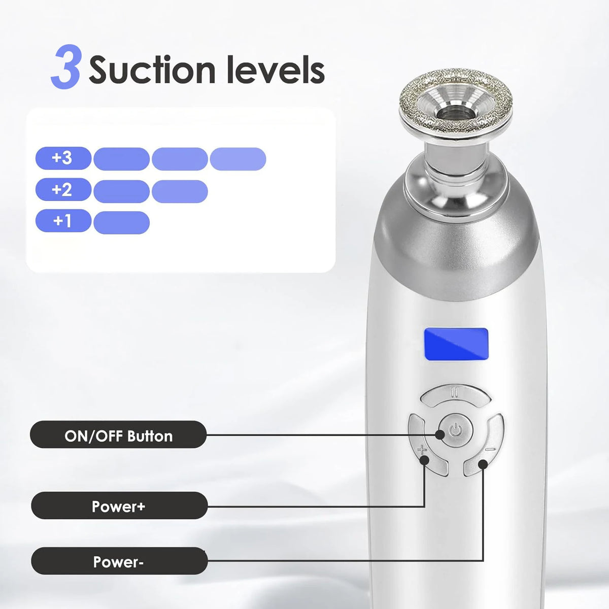 Diamond Microdermabrasion Machine, Portable Microdermabrasion Tool for Blackhead Removal, Facial Skin Care Device for Home Use