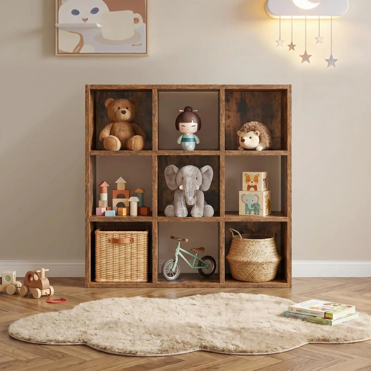 Modular Cube Storage Organizer Shelf For Home Office
