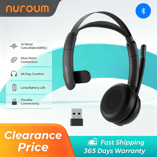 Nuroum HP31SU Wireless Bluetooth Headset With Noise Cancelling Microphone