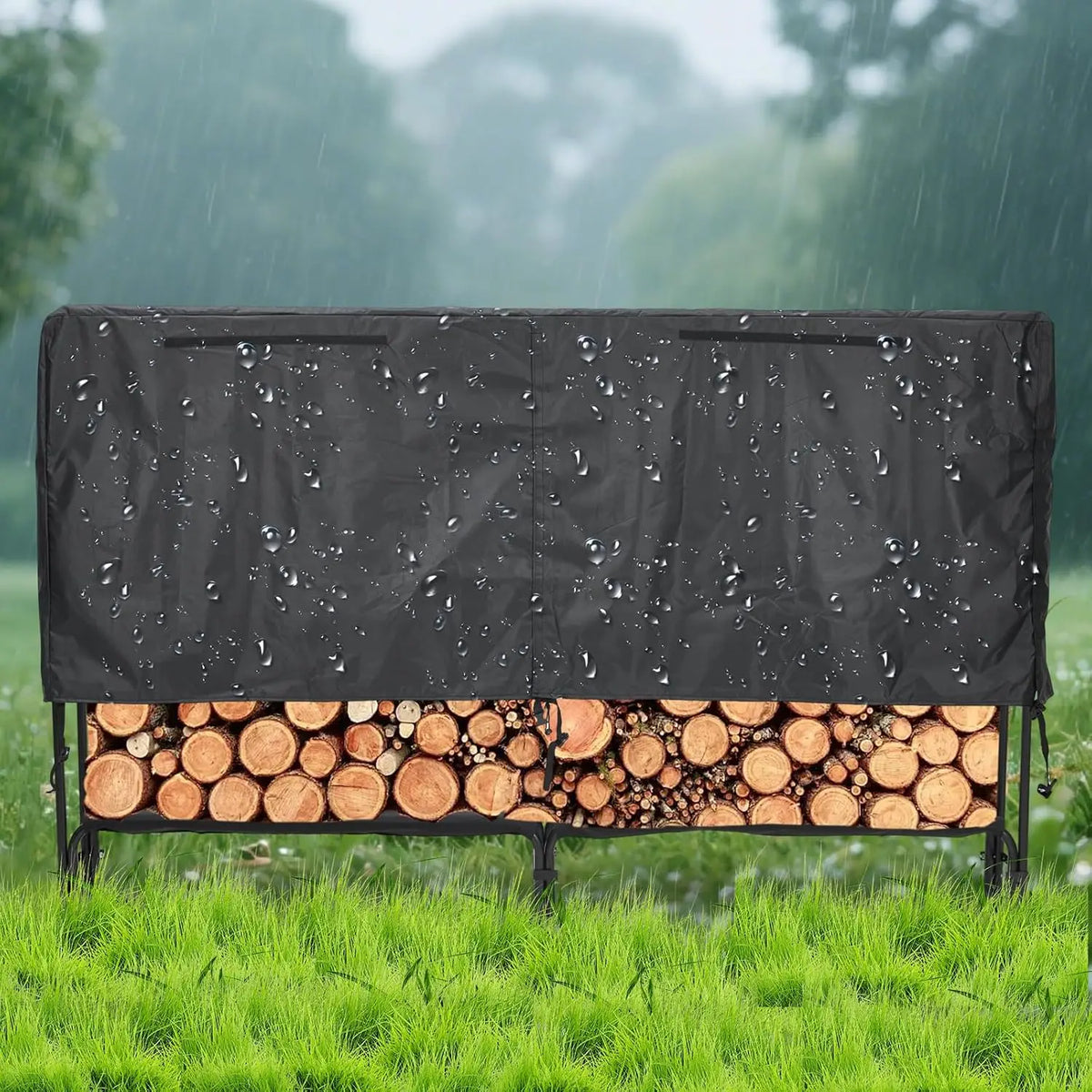 Garvee Heavy Duty Firewood Rack With Weatherproof Cover