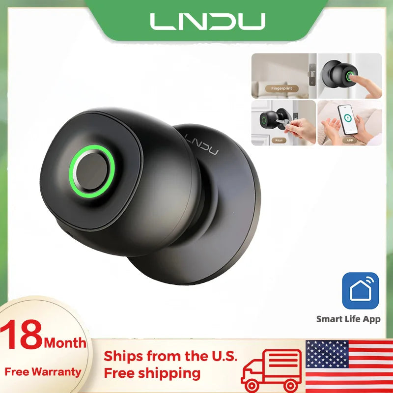 Secure Keyless Entry Smart Door Lock With Fingerprint Access and App Control