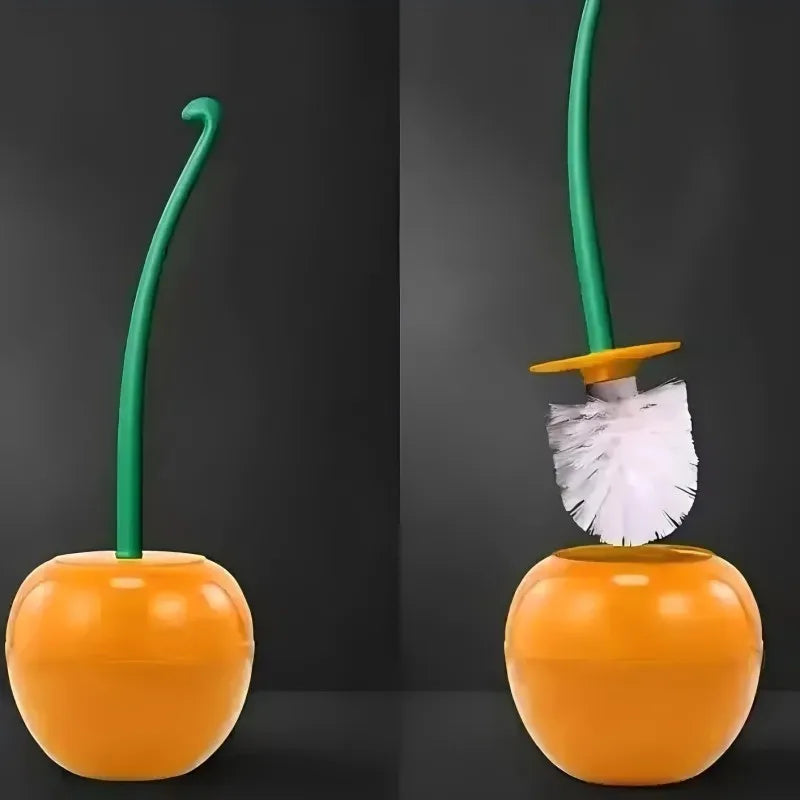 Cherry Design Toilet Brush With Holder Set