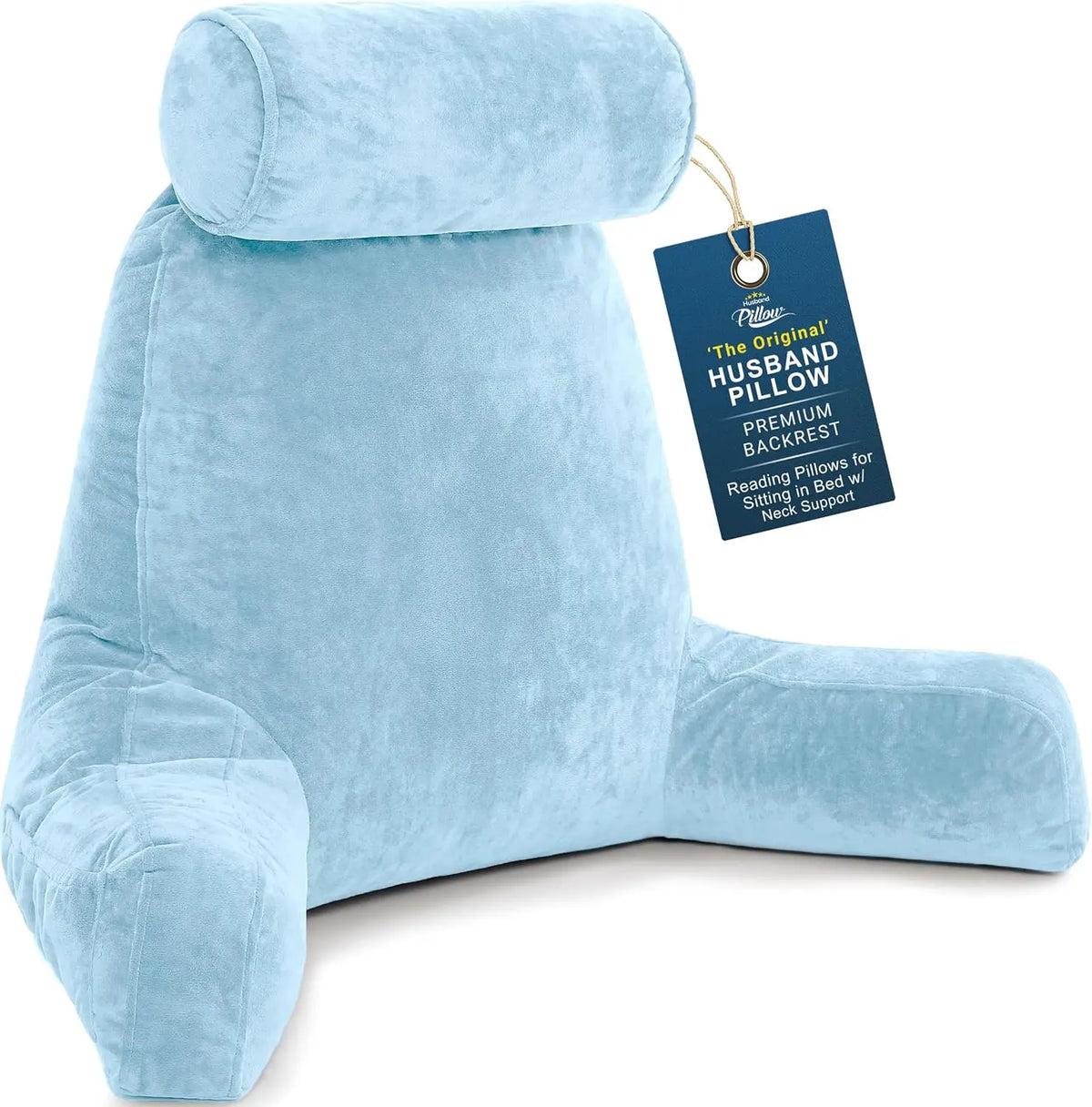 HusbandPillow Reading Pillow With Arms And Firm Back Support