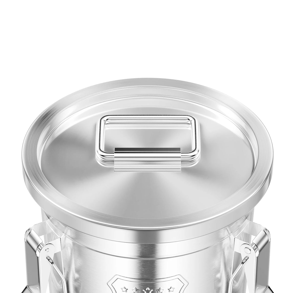 304 Stainless Steel Food Flour Oil Storage Bucket Canister, Silver Rice and Grain Storage Barrel, 6L/1.59gal Storage Bucket w/Handles and Lid