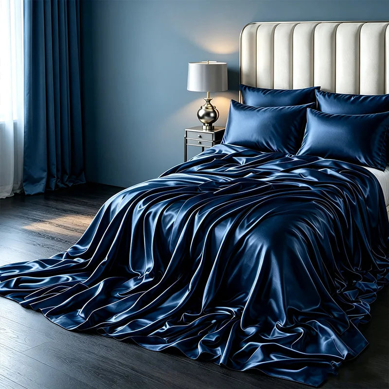 Ultra Soft Cooling Bamboo Sheets Queen/King/Full, Luxury Silky Bedding Set with Deep Pocket Fitted Sheet, Breathable & Moisture Wicking Bed Sheets, All Season Comfort for Hot Sleepers