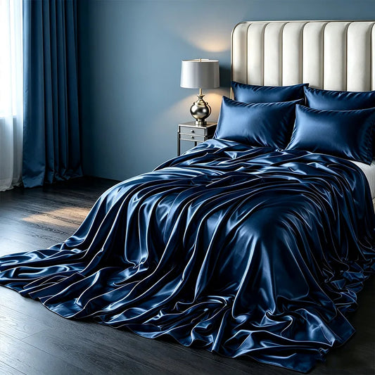 Ultra Soft Cooling Bamboo Sheets Queen/King/Full, Luxury Silky Bedding Set with Deep Pocket Fitted Sheet, Breathable & Moisture Wicking Bed Sheets, All Season Comfort for Hot Sleepers