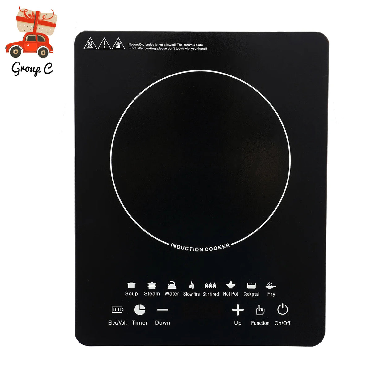 Bymaocar Portable Induction Cooktop With Touch Panel And Preset Programs