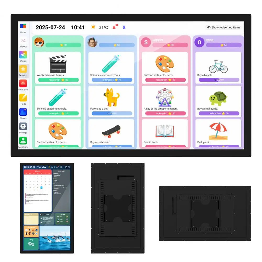 Smart Digital Family Calendar and Chore Planner
