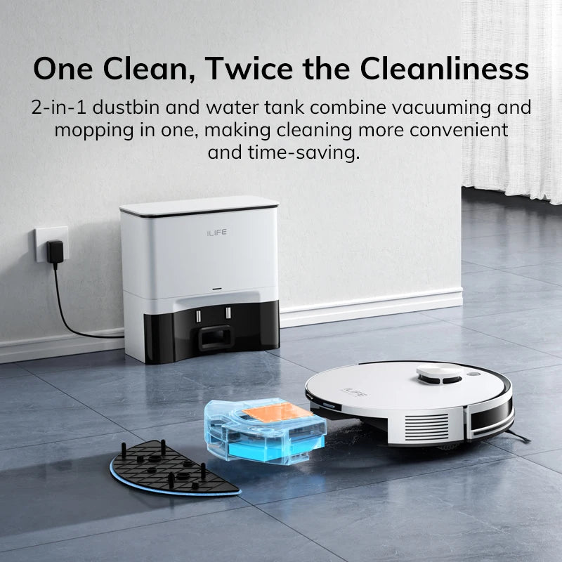 ILIFE A30 Pro Self-Emptying Robot Vacuum and Mop Combo