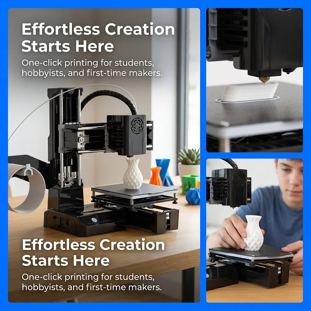 EasyThreed K9 Mini Desktop FDM 3D Printer for Beginners