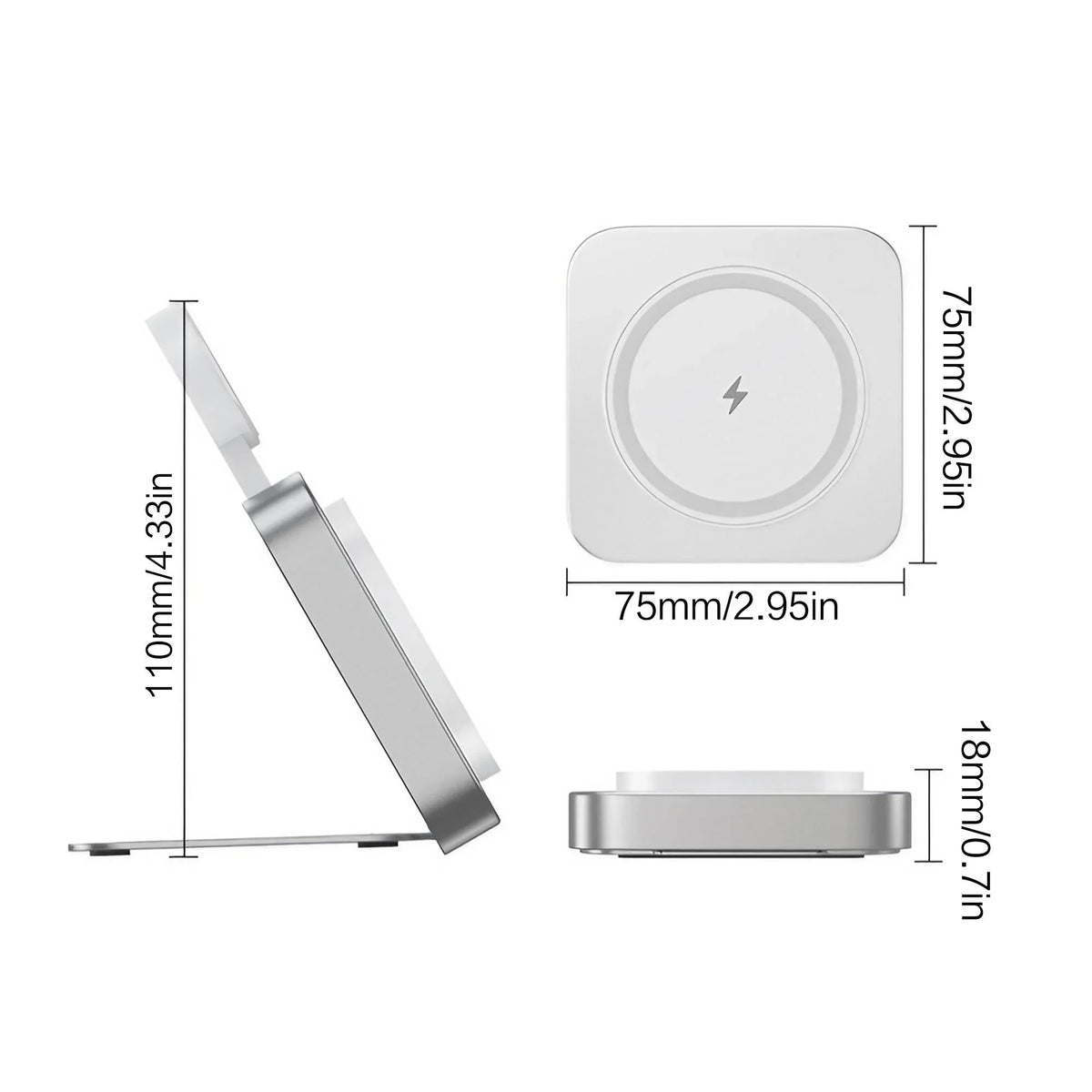 STONEGO Foldable Magnetic Wireless Charger and Phone Stand