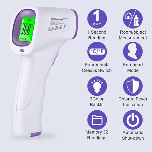 Non Contact Forehead Thermometer With Fever Alarm