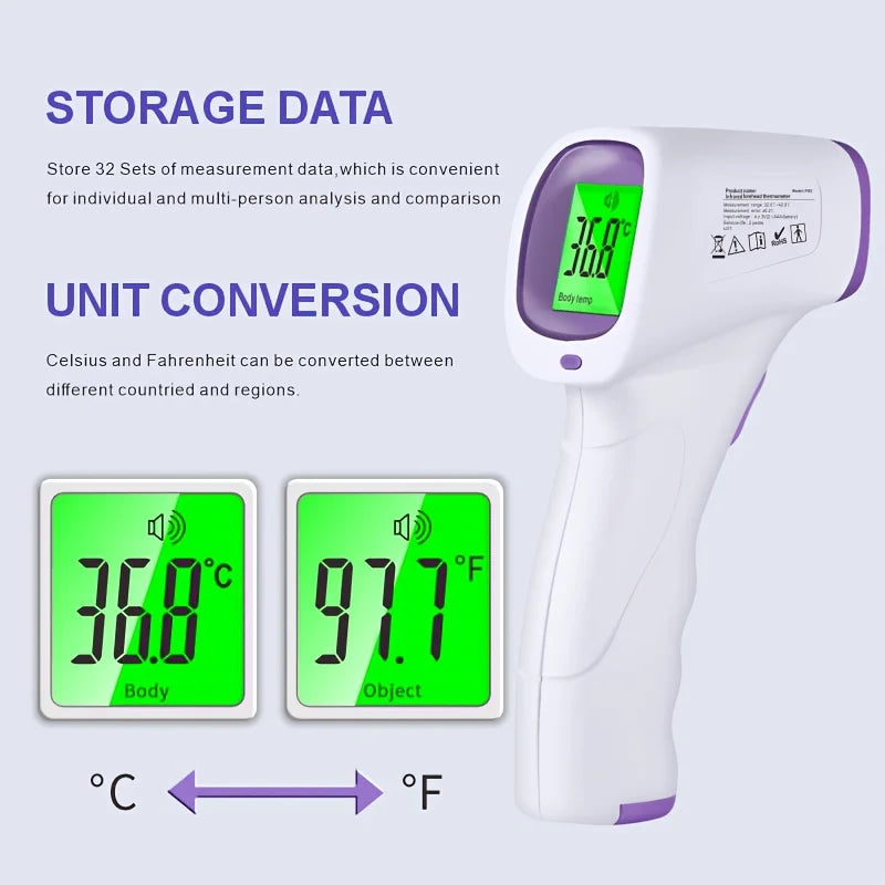Non Contact Forehead Thermometer With Fever Alarm