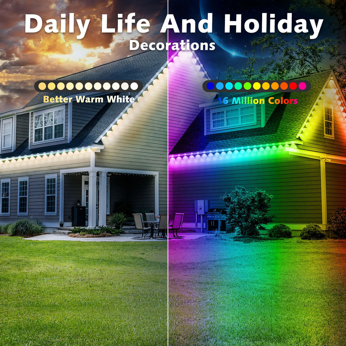 AILBTON Addressable LED Light Strip Waterproof For Outdoor Gutter Decoration