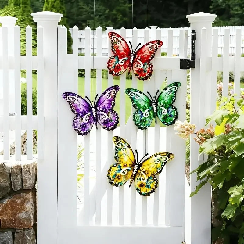 Metal Butterfly Wall Decor And Hanging Indoor Outdoor Art
