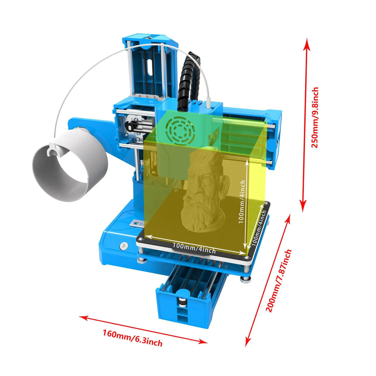 EasyThreed K9 Mini Desktop FDM 3D Printer for Beginners