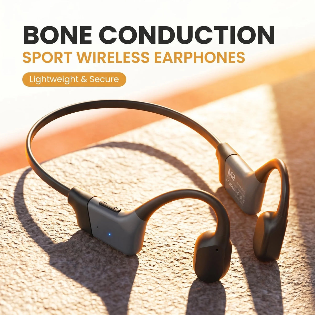 Open Ear Bone Conduction Bluetooth Wireless Headphones With ENC Microphone