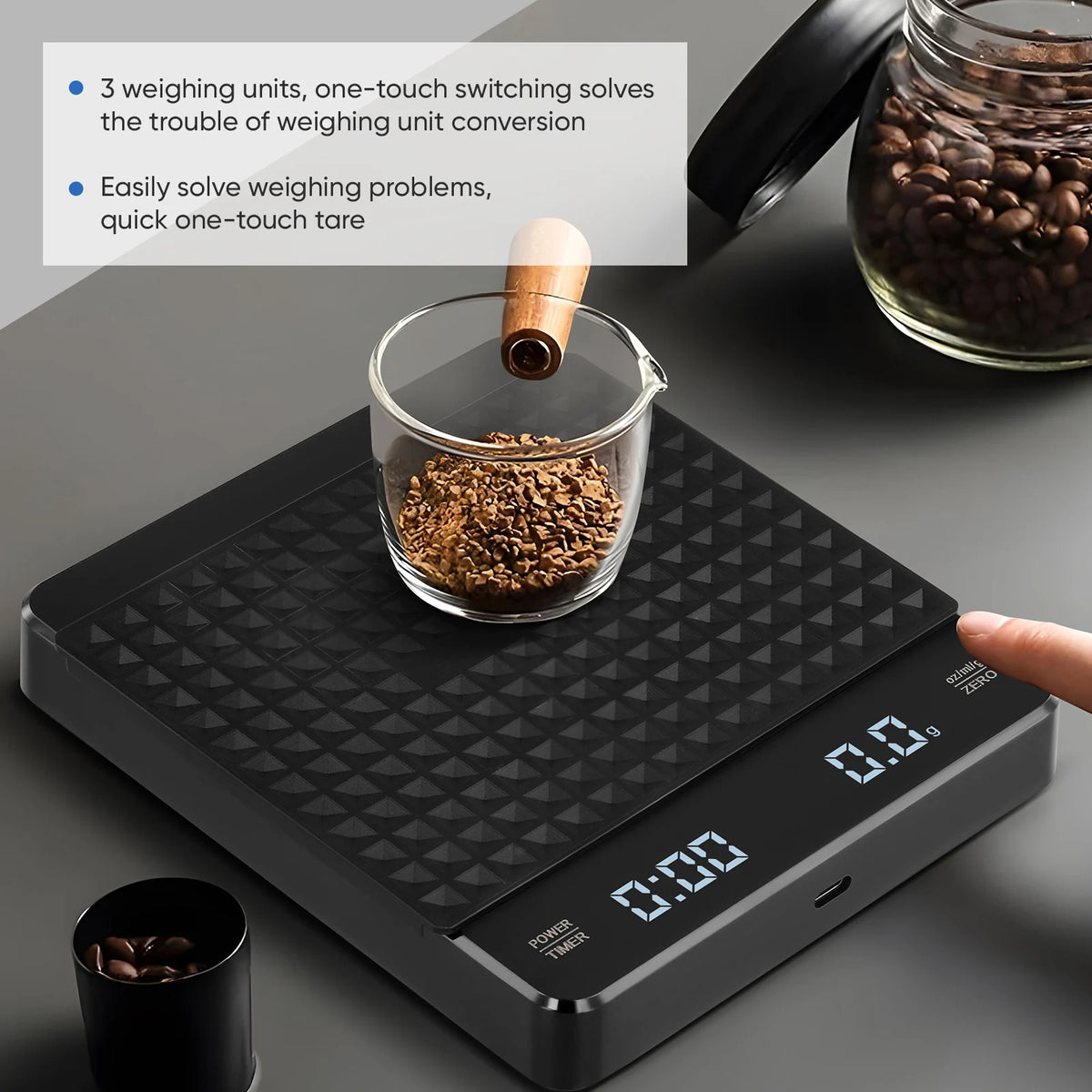 Digital Coffee Scale With Timer And Tare Function For Espresso