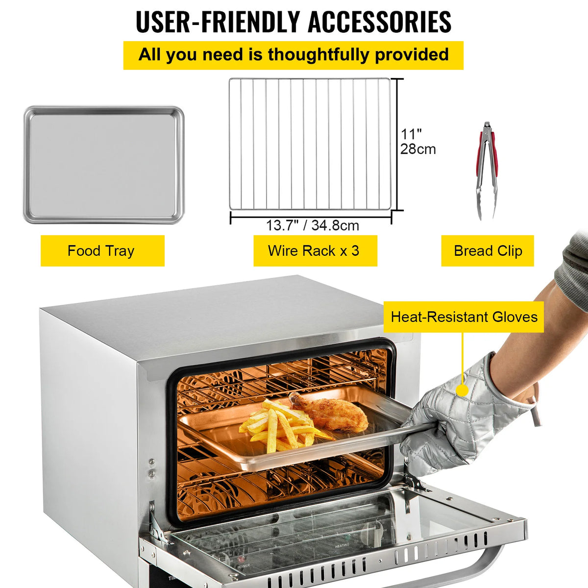 SucceBuy Countertop Commercial Convection Oven For Home And Business