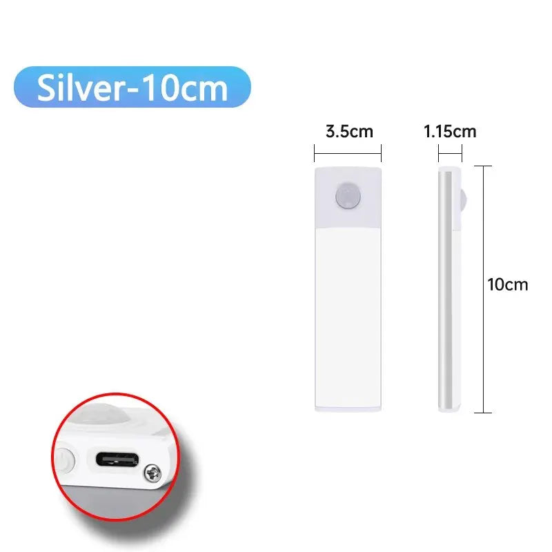 Rechargeable USB Type C Motion Sensor LED Cabinet Light