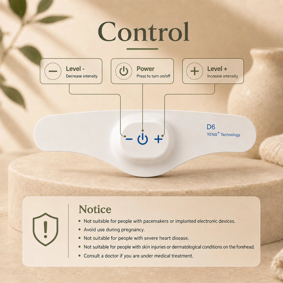 Jitesy Portable Rechargeable Ems Sleep Aid Device For Stress Relief