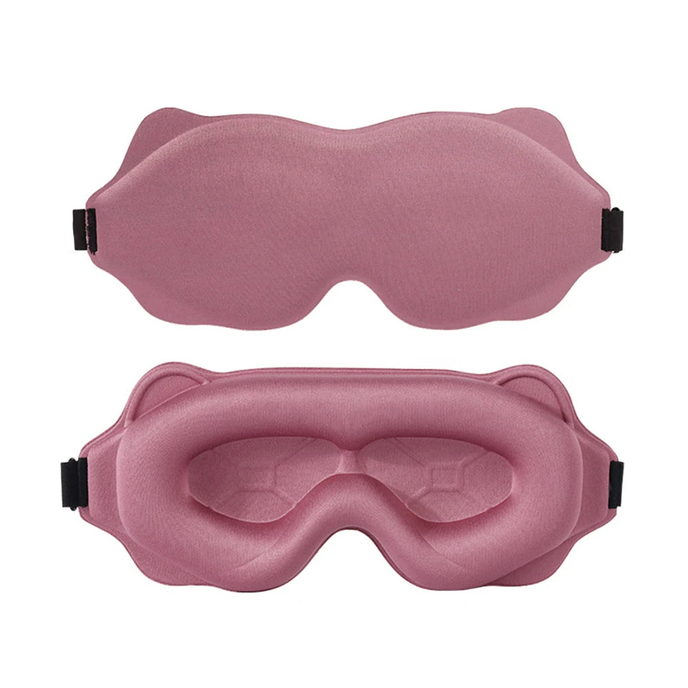 3D Light Blocking Sleep Mask With Soft Padded Eye Cover
