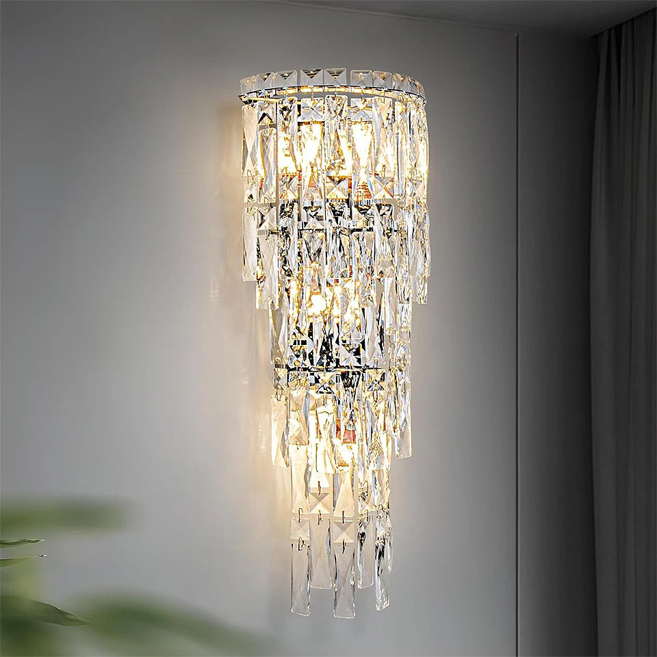 Modern Crystal Indoor Wall Light for Bedrooms and Hallways