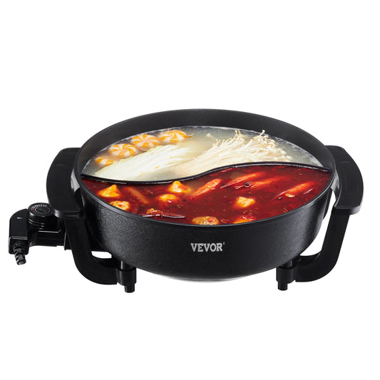 SucceBuy Dual Flavor Electric Hot Pot With Shabu Shabu Divider