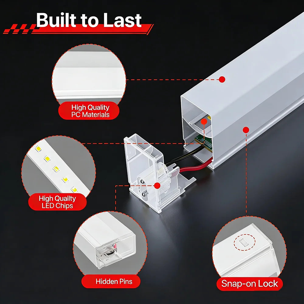 VASTFIRE Honeycomb LED Ceiling Lighting for Garages and Workshops