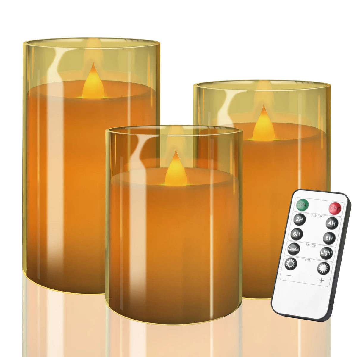 LED Flameless Flickering Candles With Remote For Home Decor