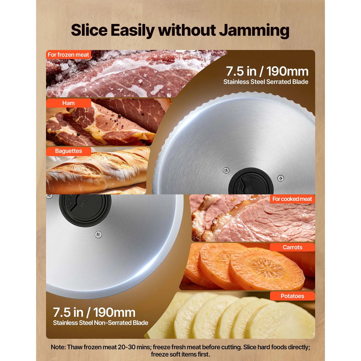 SucceBuy Electric Meat Slicer With Adjustable Settings