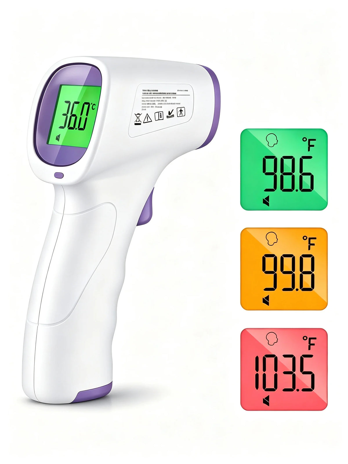 Non Contact Forehead Thermometer With Fever Alarm
