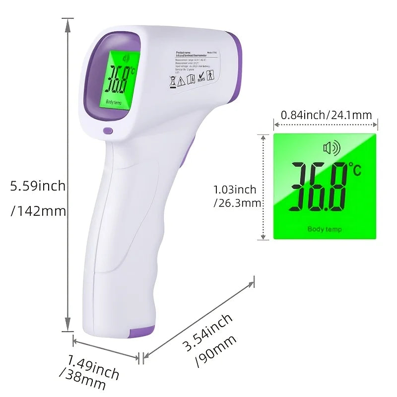 Non Contact Forehead Thermometer With Fever Alarm