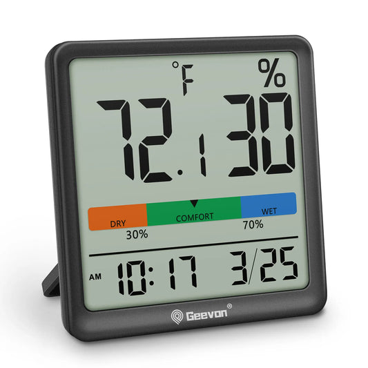 Geevon Digital Indoor Thermometer And Humidity Monitor