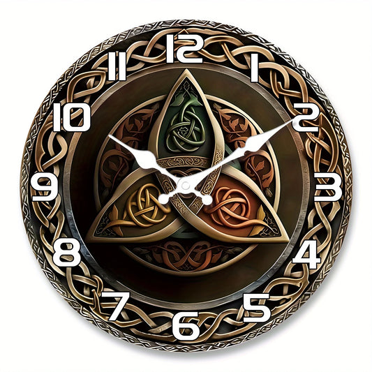 Silent Quartz Triquetra Design Decorative Wall Clock