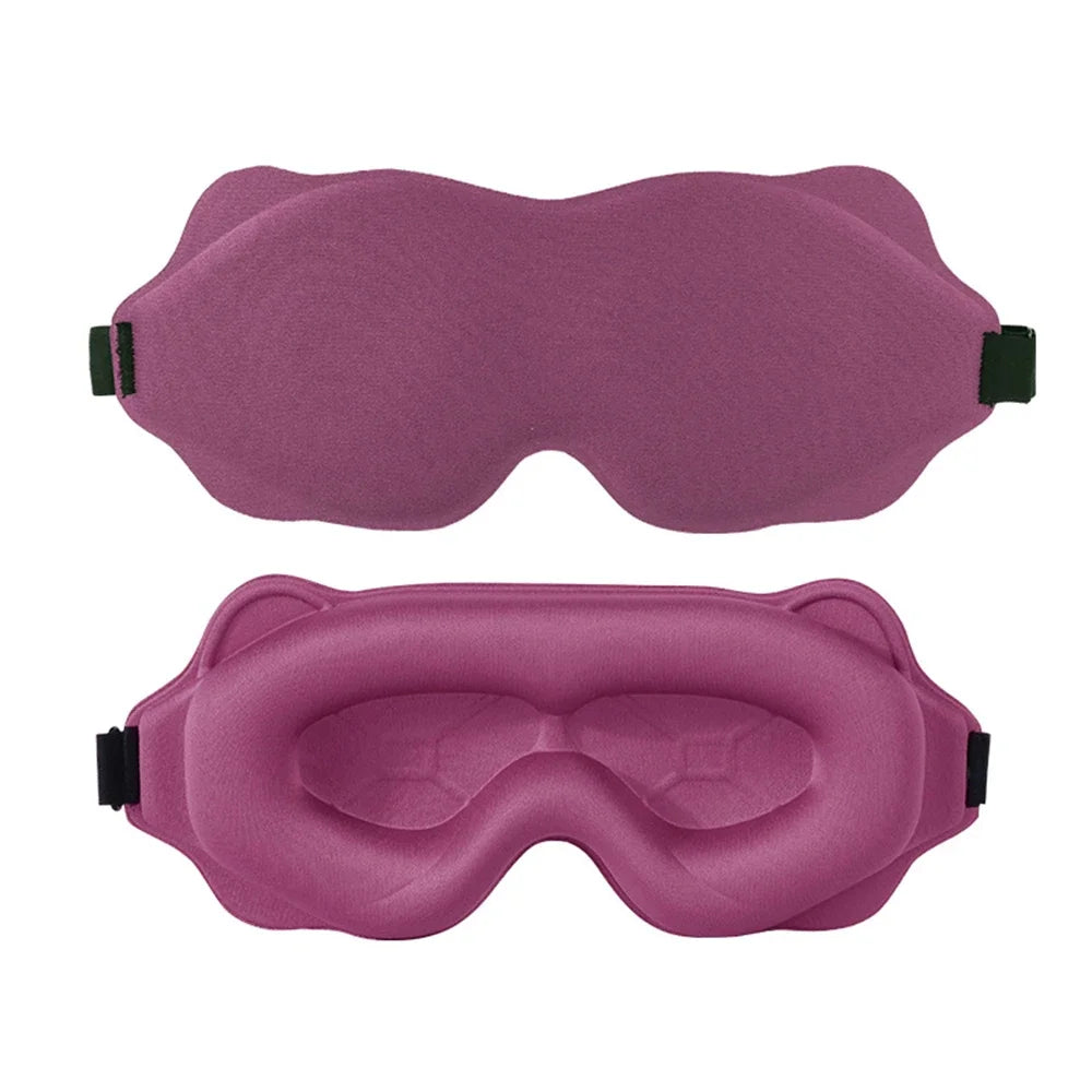 3D Light Blocking Sleep Mask With Soft Padded Eye Cover