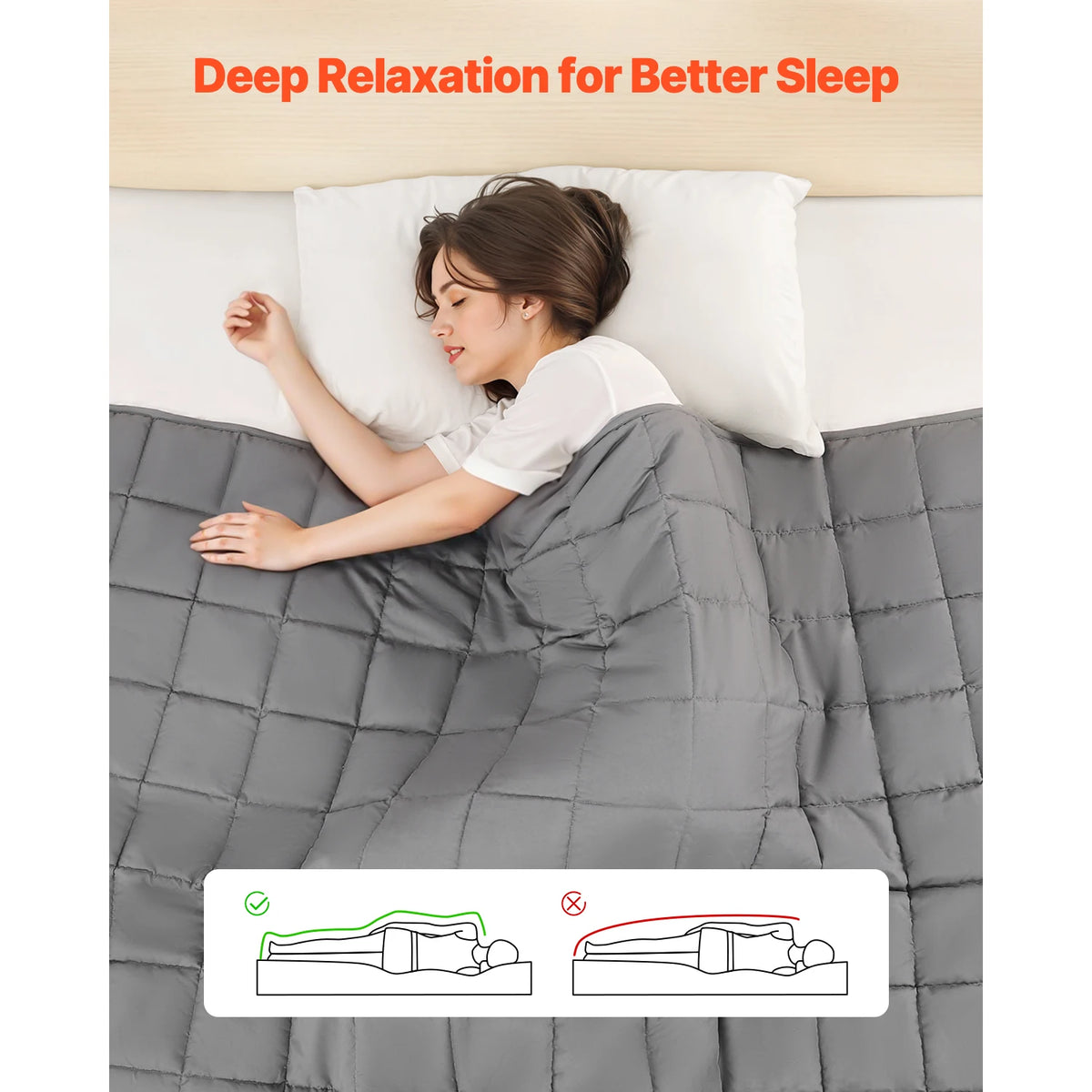 SucceBuy Cooling Weighted Blanket With Glass Beads