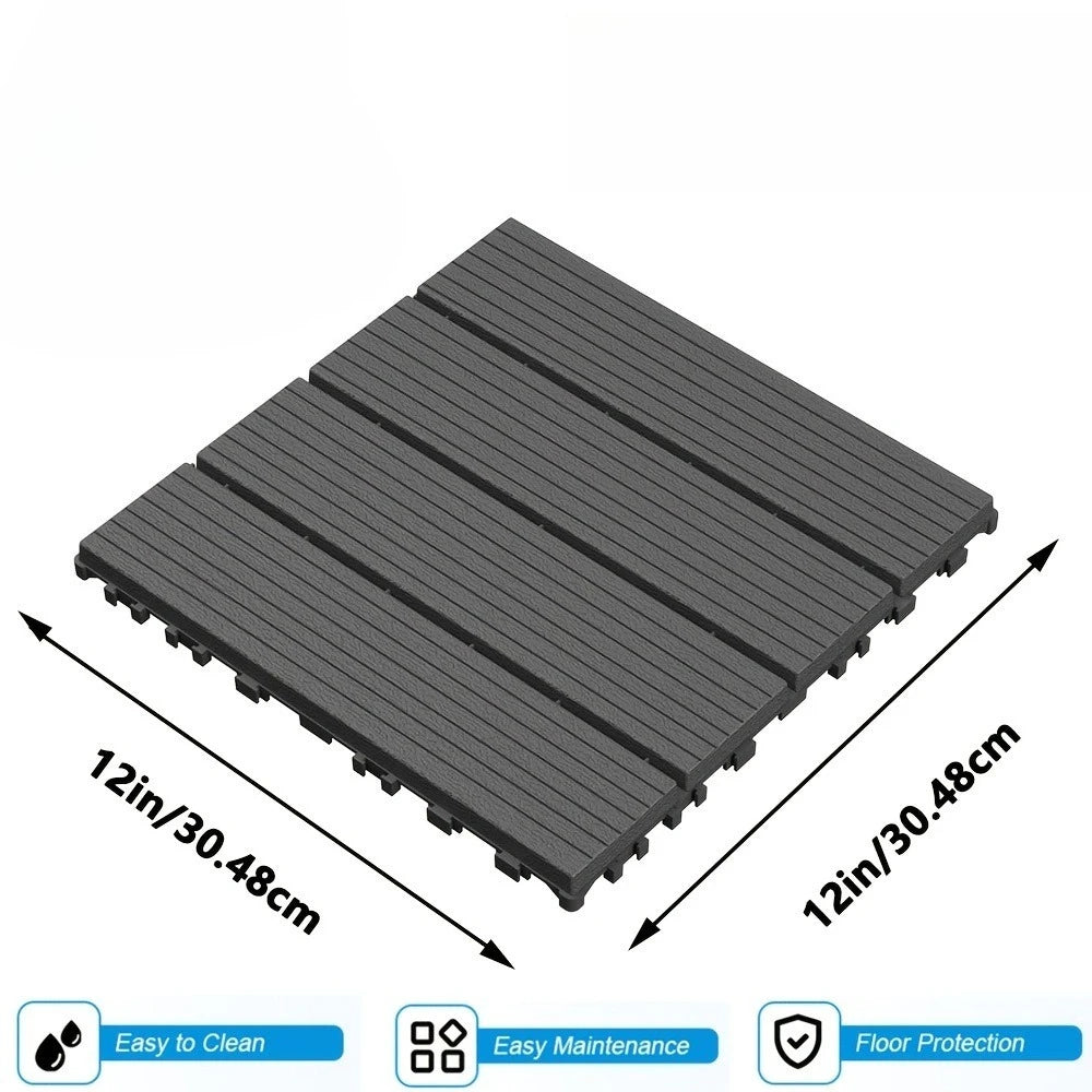 Interlocking Plastic Deck Tiles for Patios and Balconies