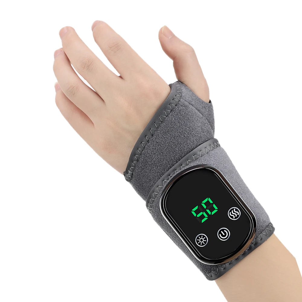 Electric Cordless Heated Ankle Wrist Guard Massager 3 Level Vibration Massage Wristband Hot Compress Ankle Wrist Brace Foot &Hand For Right or Left