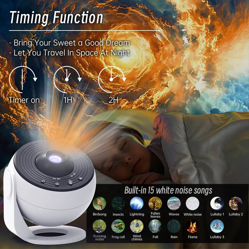 Galaxy Projector Starry Sky Night Light for Home Decor