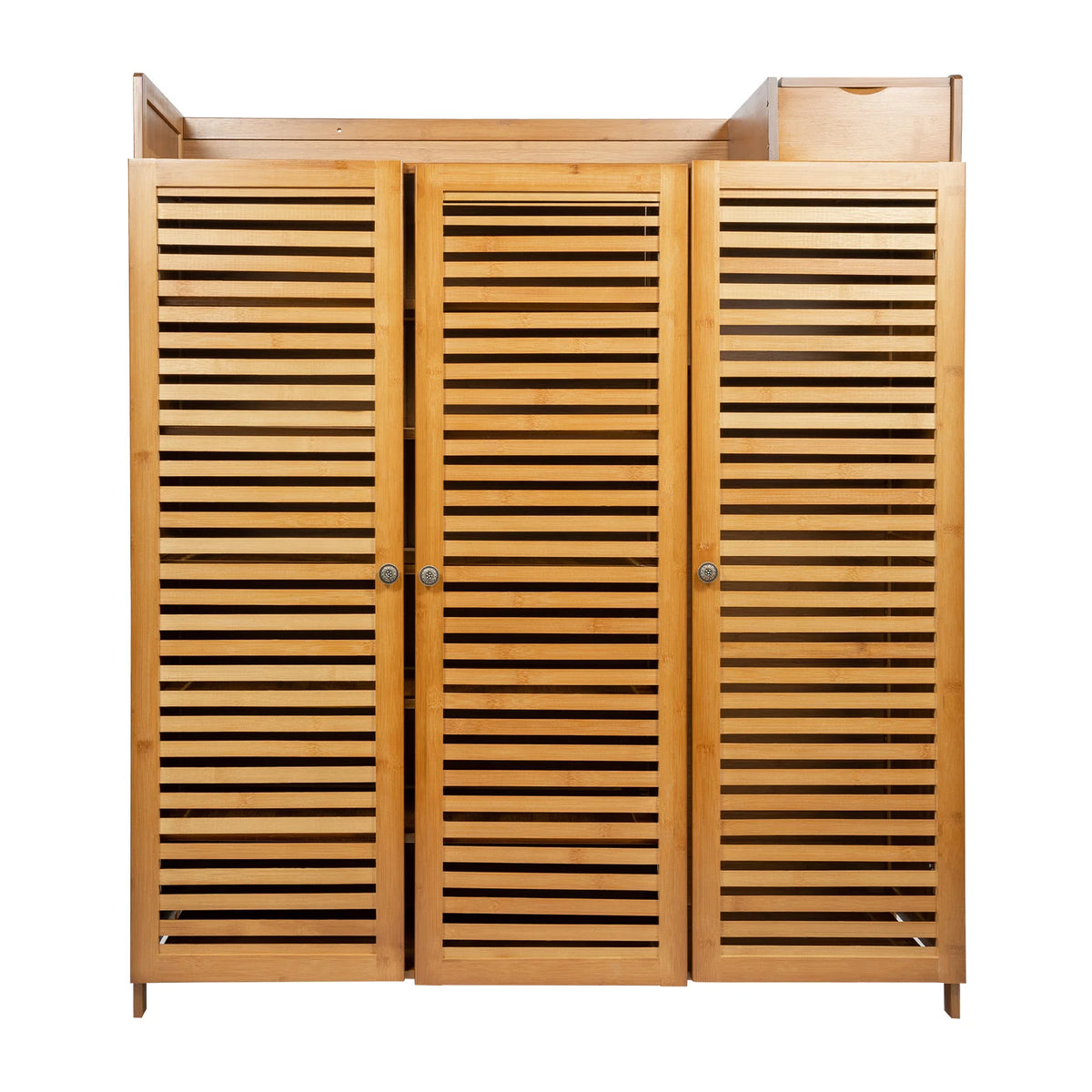 Bymaocar Bamboo Shoe Storage Cabinet With Doors