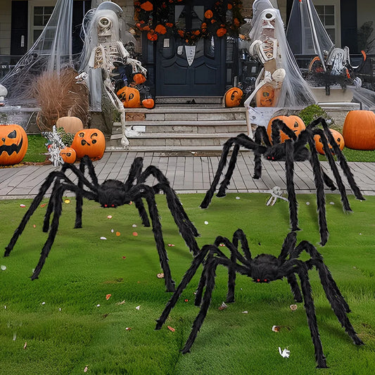Halloween Hairy Spider Decoration Set for Yard and Porch