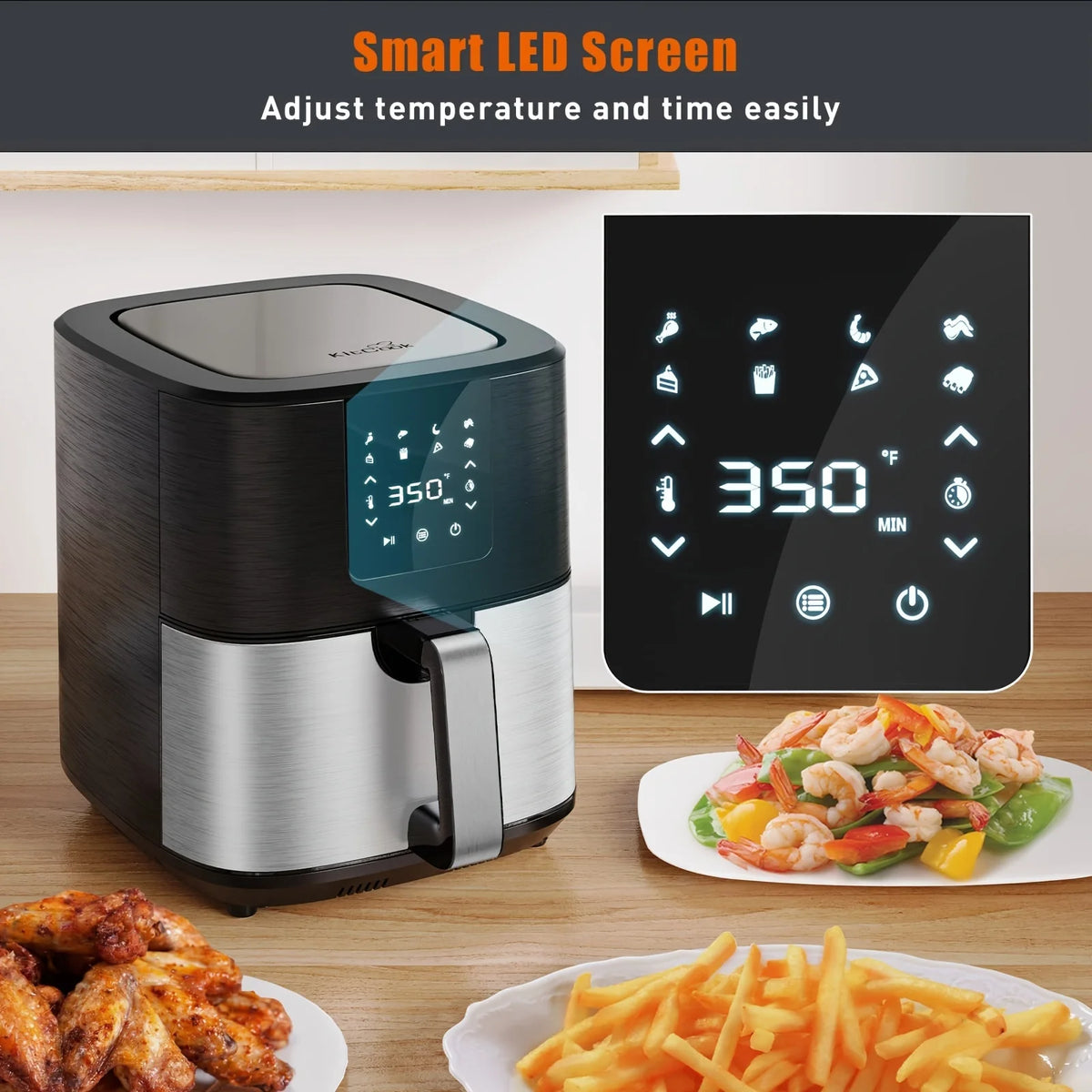 KitCook Digital Air Fryer With Eight Cooking Presets