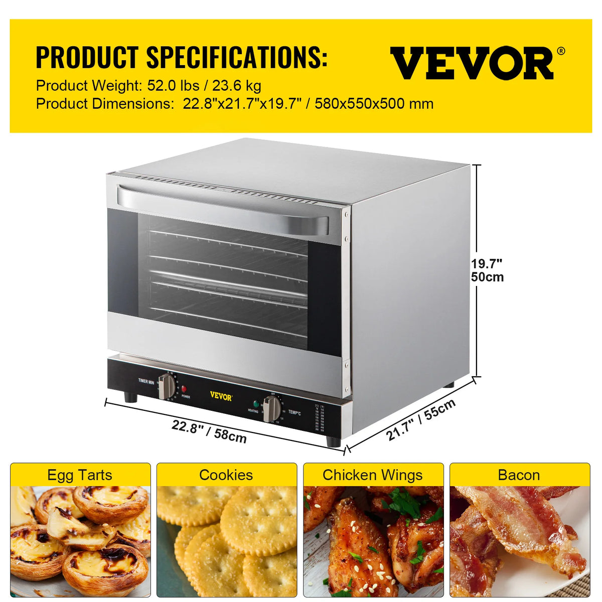 SucceBuy Countertop Commercial Convection Oven For Home And Business